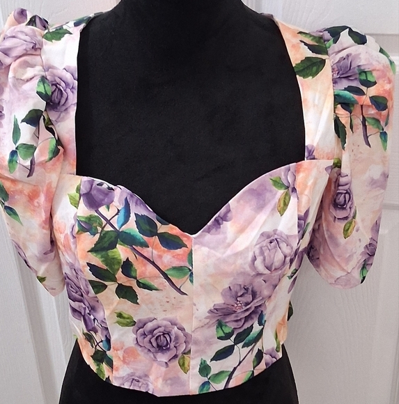 NWT a. peach Floral 2 Piece Set   Size L - Picture 1 of 12